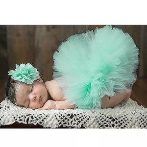 Tutu & Bow set Newborn Photo Prop sz 0-6m